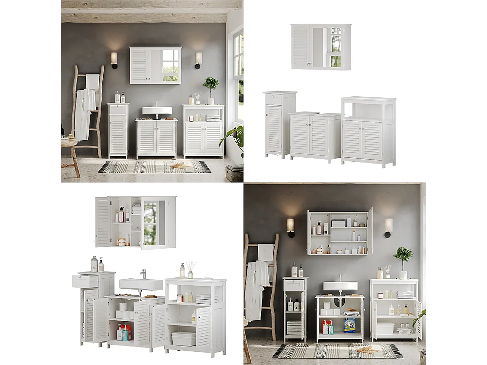 Meubles bain blanc 60x35x58 riad