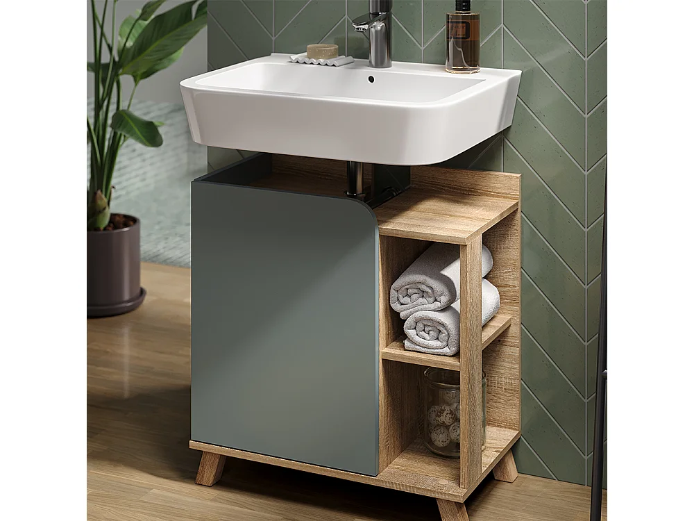 Meubles bain sonoma/bleu 60x35x65 karen