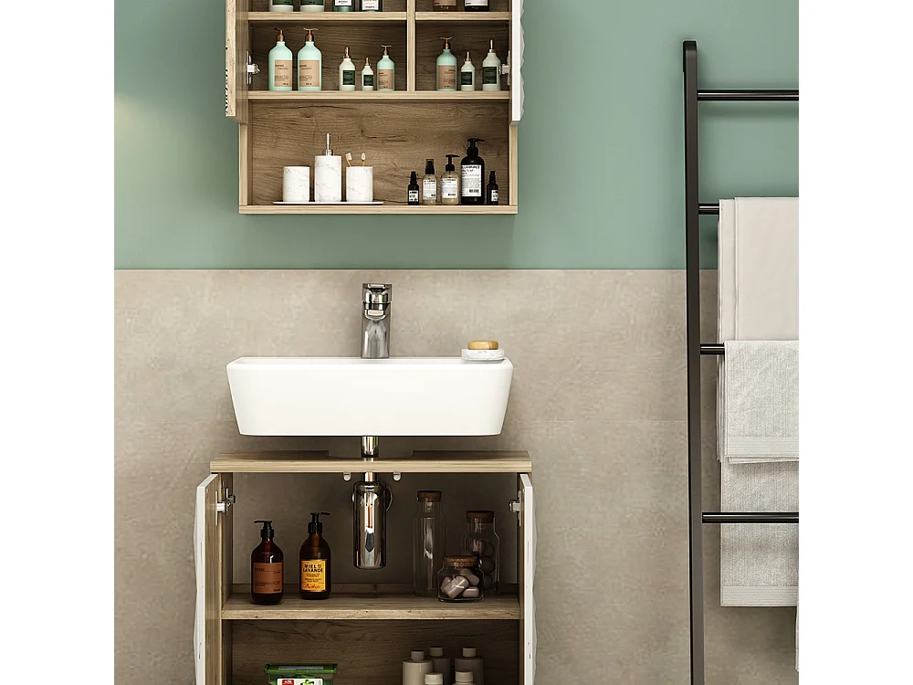 Meubles bain blanc 60x30x57 edge