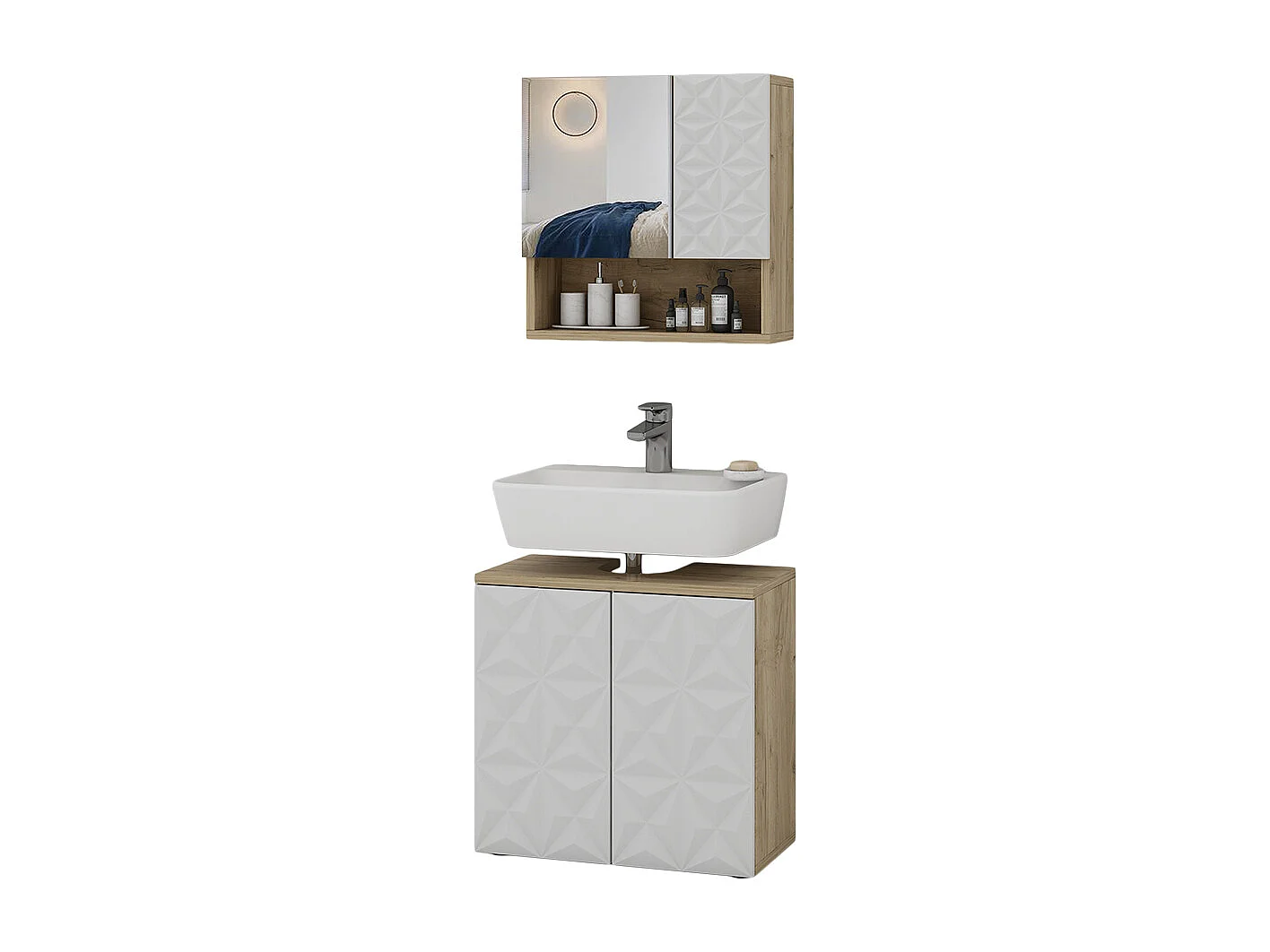 Meubles bain blanc 60x30x57 edge