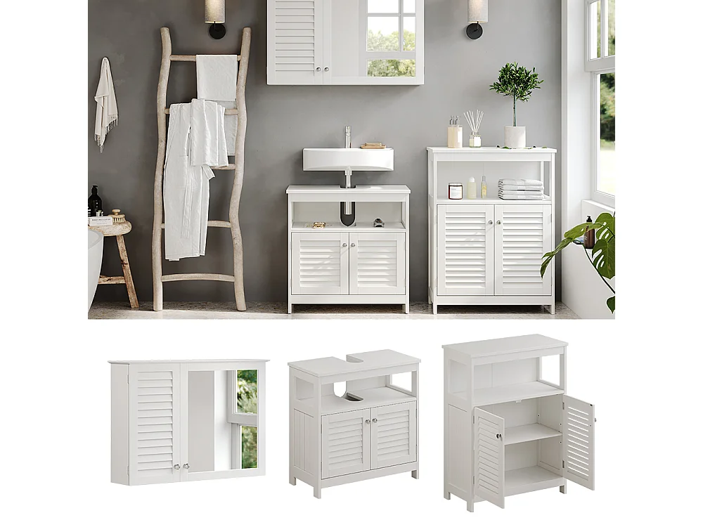 Meubles bain blanc 60x30x60 riad