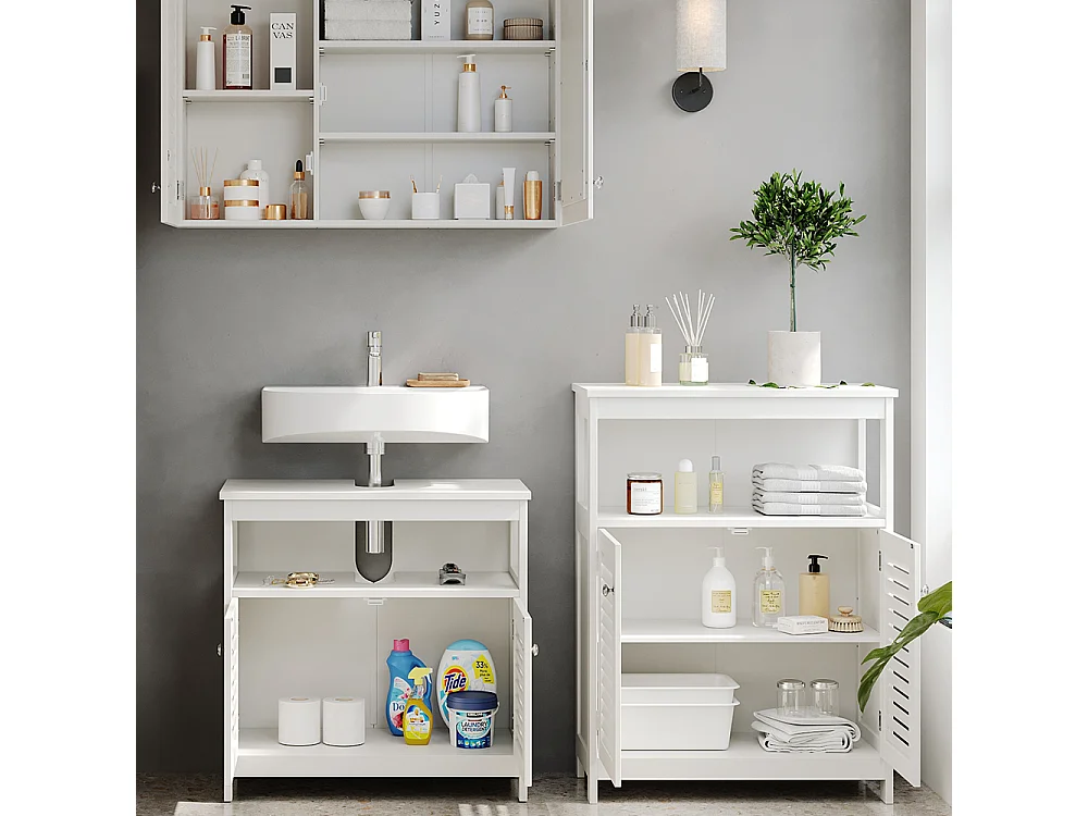 Meubles bain blanc 60x30x60 riad