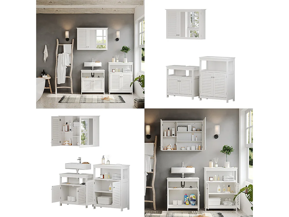 Meubles bain blanc 60x30x60 riad