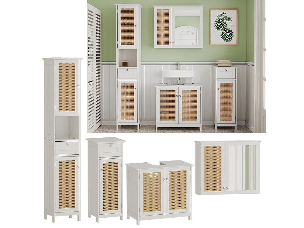 Meubles bain blanc 60x35x58 rosario