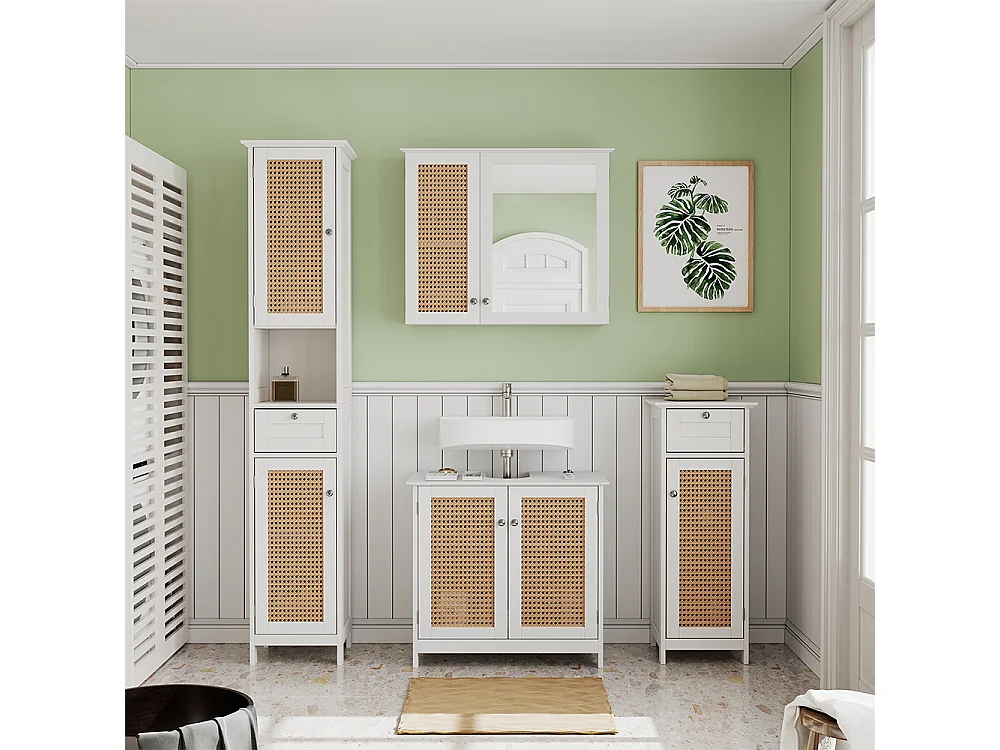 Meubles bain blanc 60x35x58 rosario