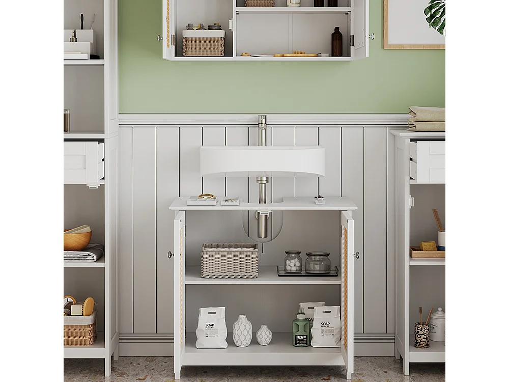 Meubles bain blanc 60x35x58 rosario