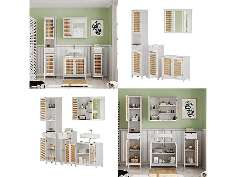 Meubles bain blanc 60x35x58 rosario