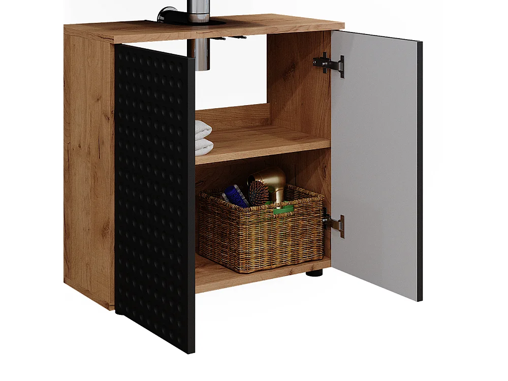 Conjunto de muebles de baño lunares antracita 80x41x58.6 irma