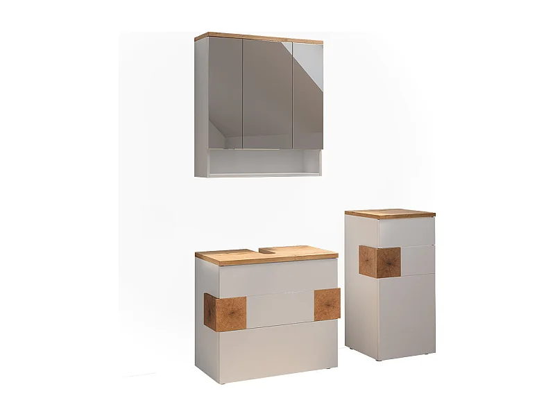 Badmöbel-Set weiß 70x37x64.5 eden