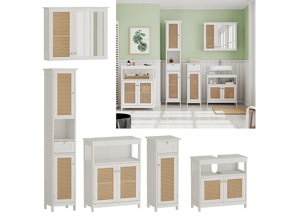 Set di mobili da bagno bianco 60x30x60 rosario