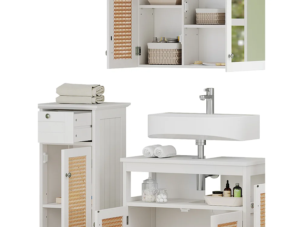 Set di mobili da bagno bianco 60x30x60 rosario