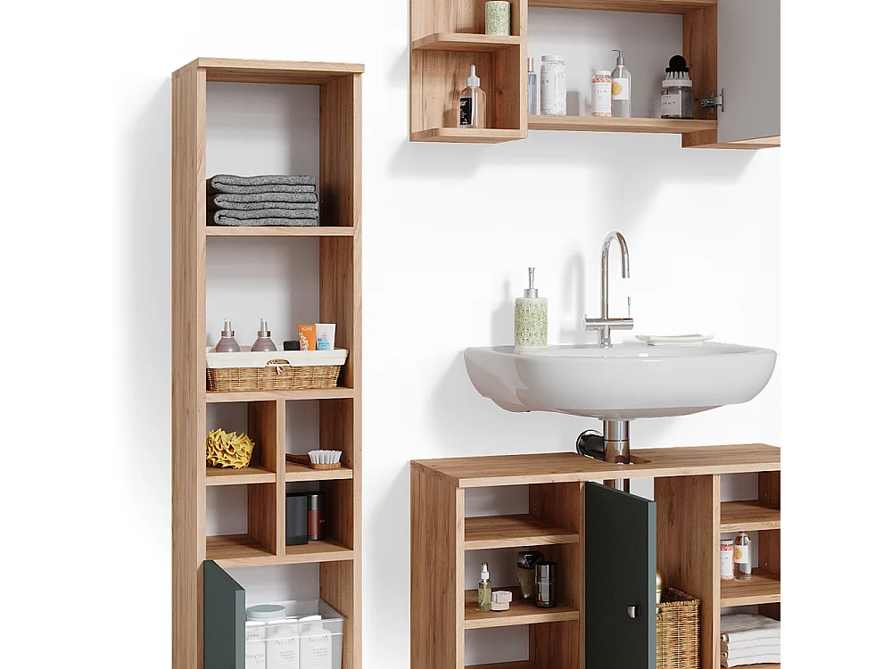 Set mobili bagno verde 60x32x54 fynn