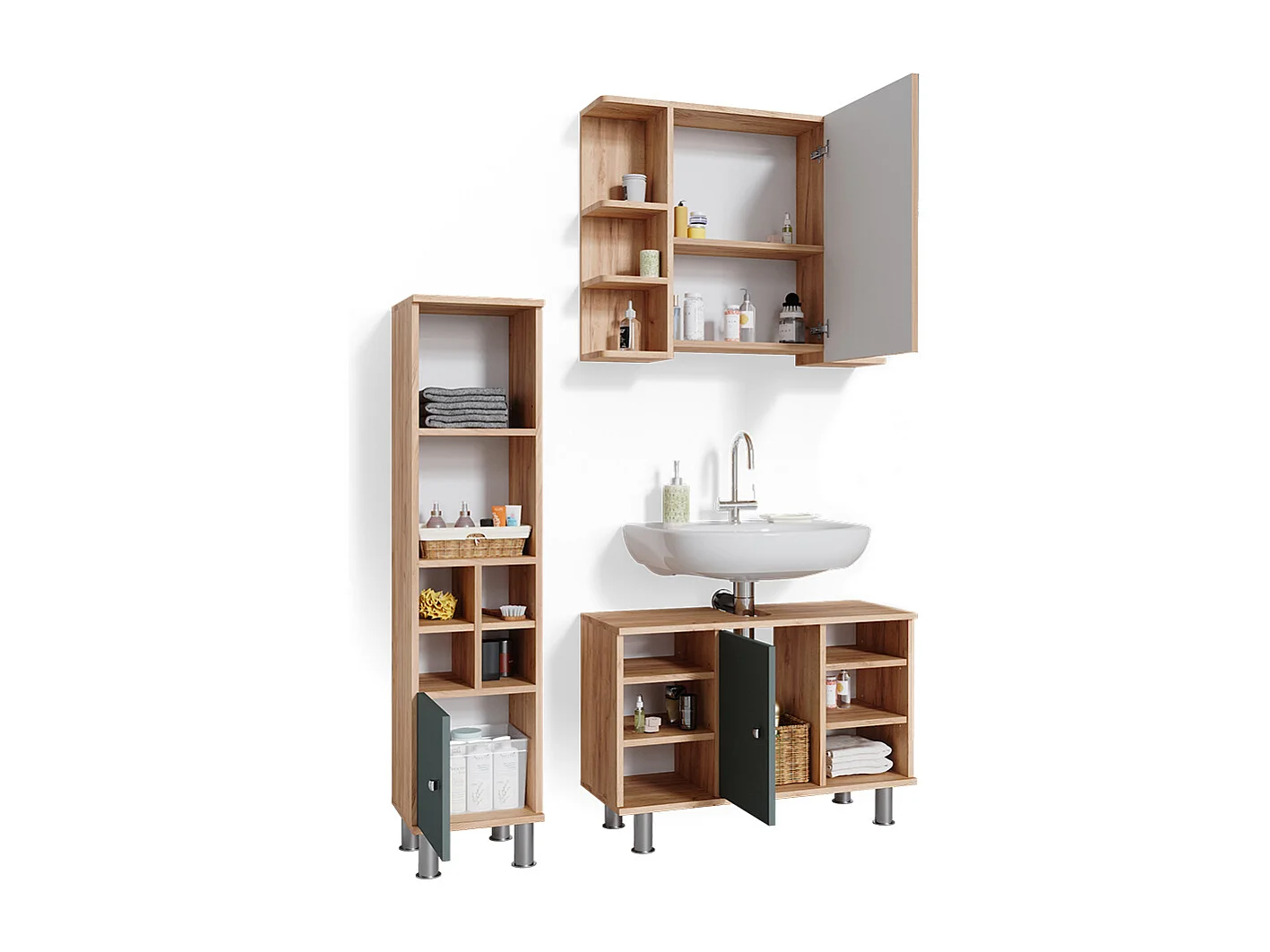 Meubles bain vert 60x32x54 fynn