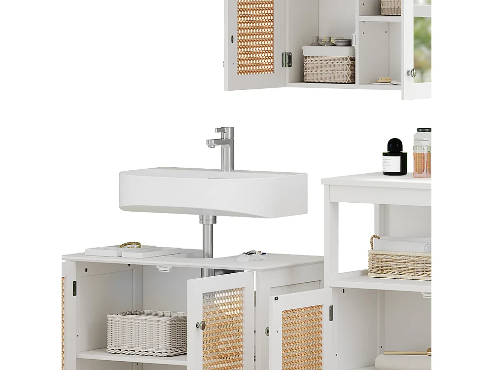 Set di mobili da bagno bianco 60x35x58 rosario