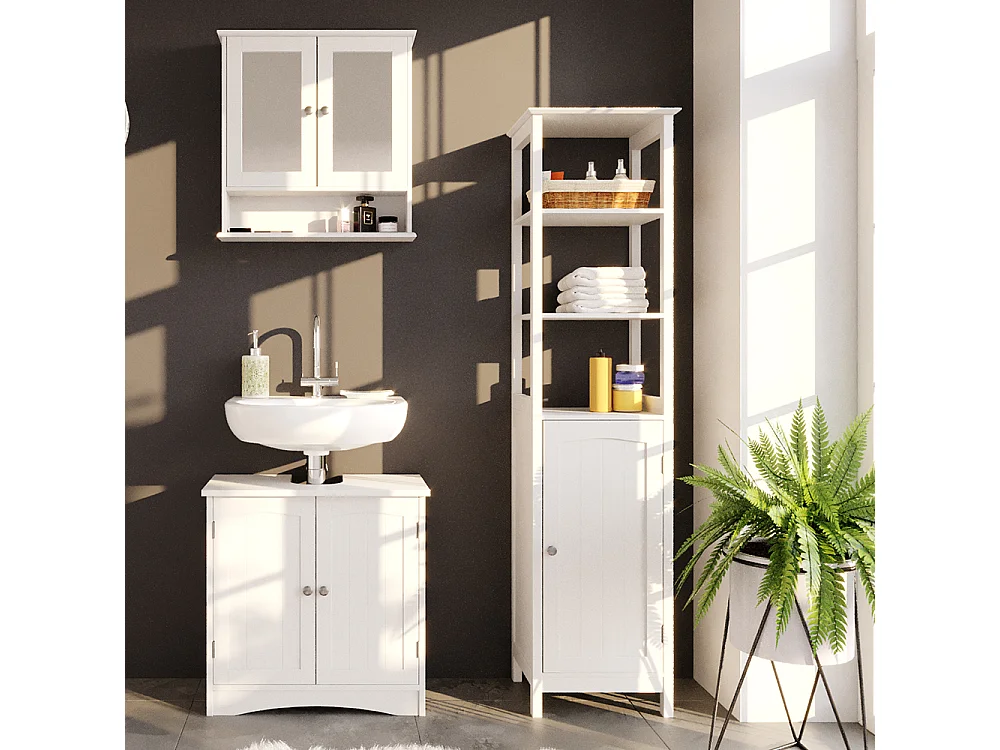 Set mobili bagno bianco 60x30x60 bianco