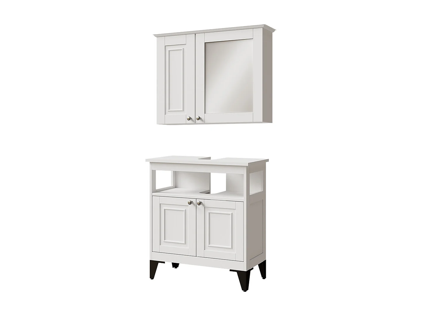 Set di mobili da bagno bianco 60x30x65 vanity