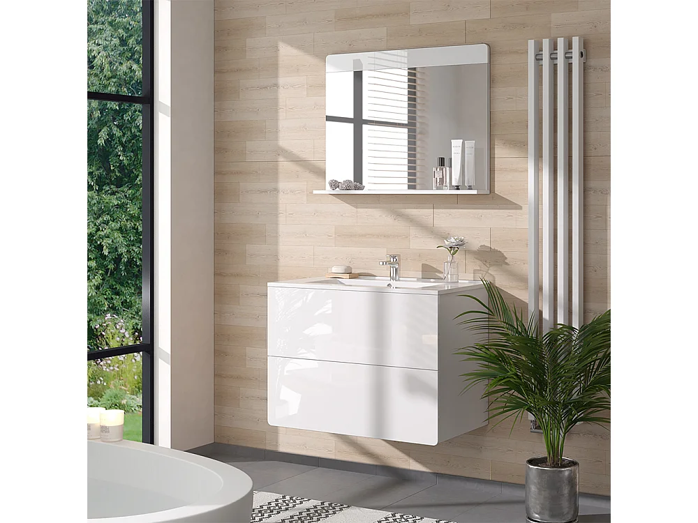 Meubles bain blanc 80x46x59.3 izan
