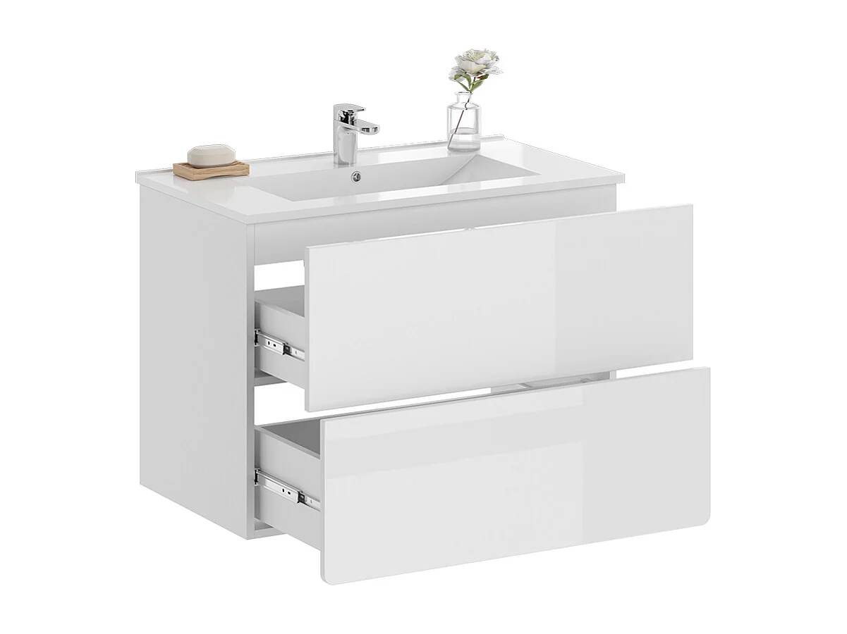 Meubles bain blanc 80x46x59.3 izan