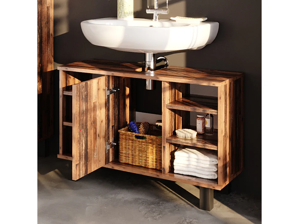 Meubles bain chêne rustique 60x32x54 fynn