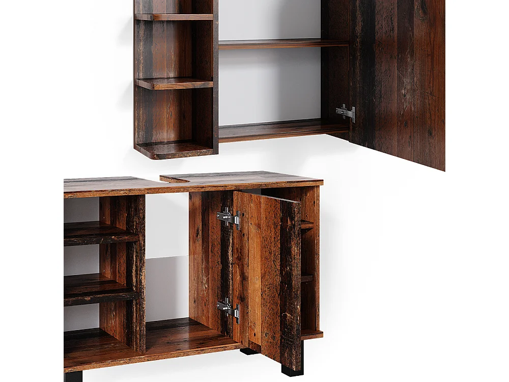 Meubles bain chêne rustique 60x32x54 fynn