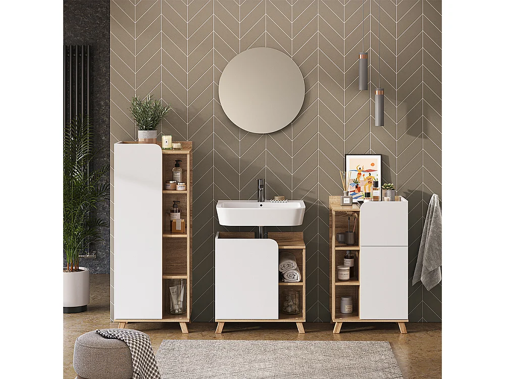 Meubles bain sonoma/blanc 60x35x65 karen