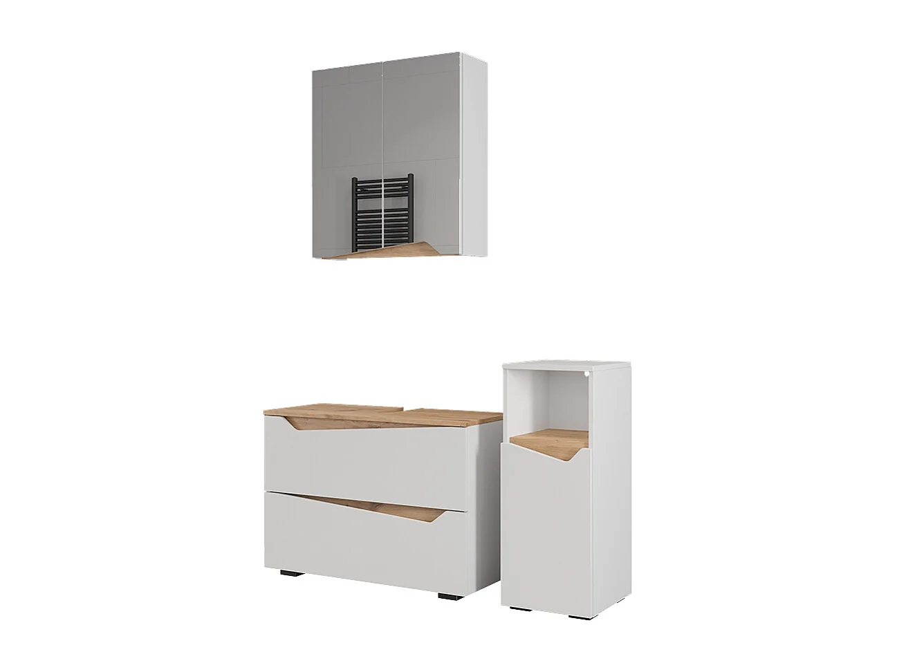 Badmöbel-Set weiß 80x35x57.5 marelle