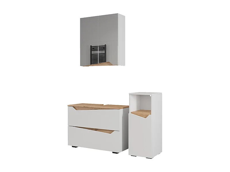 Badmöbel-Set weiß 80x35x57.5 marelle