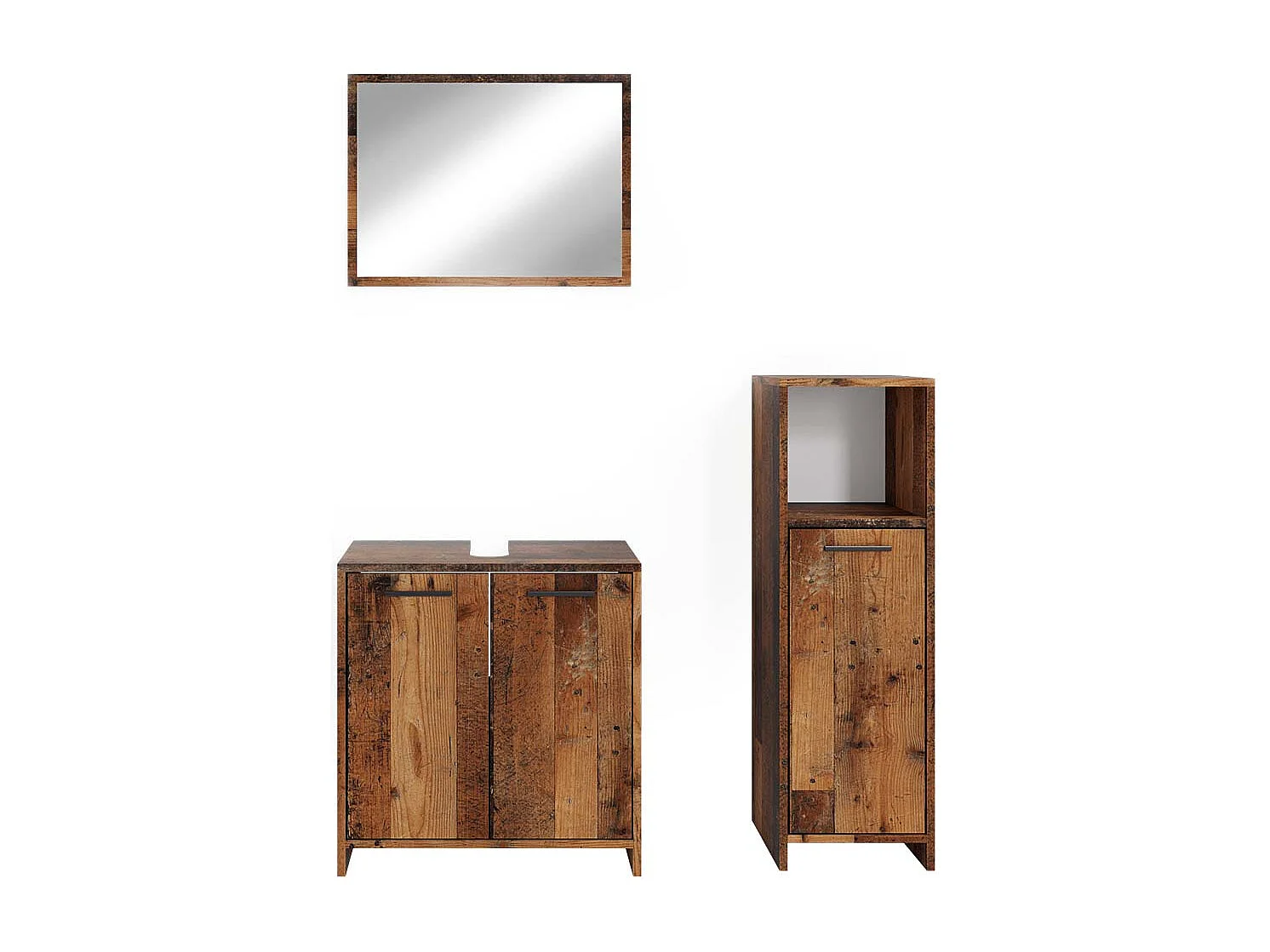 Meubles bain chêne rustique 58x33x60 kiko