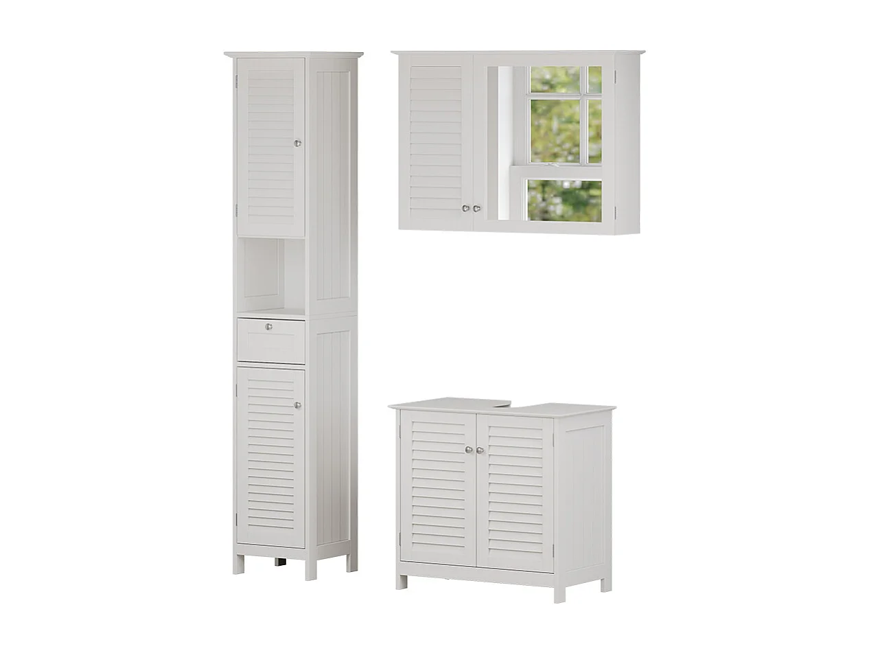 Meubles bain blanc 60x35x58 riad