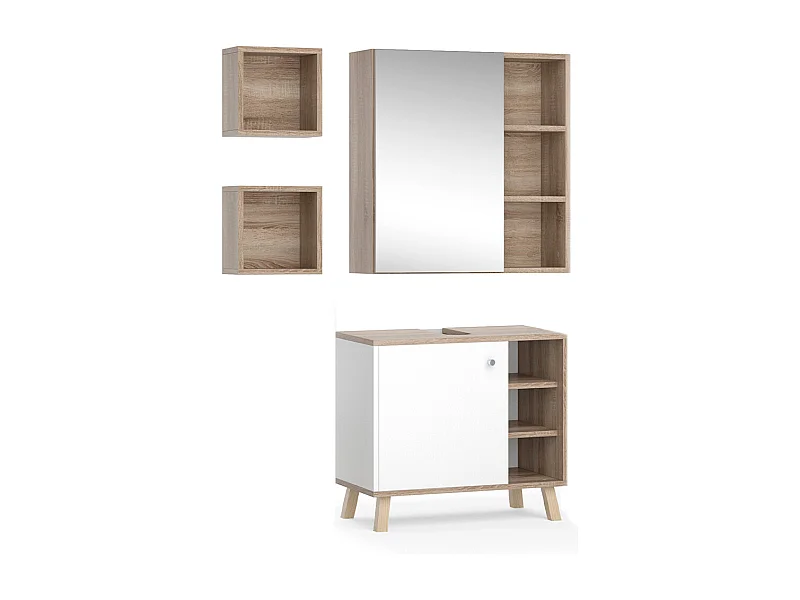 Meubles bain blanc 62x32x54 senyo