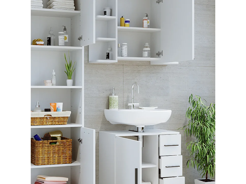 Meubles bain blanc 60x33x60 maris