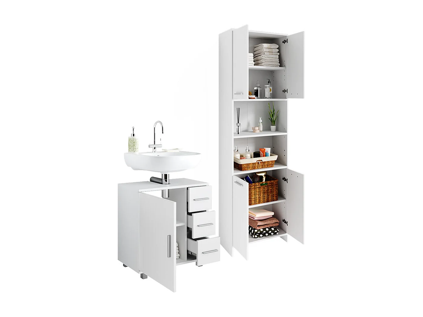 Meubles bain blanc 60x33x60 maris