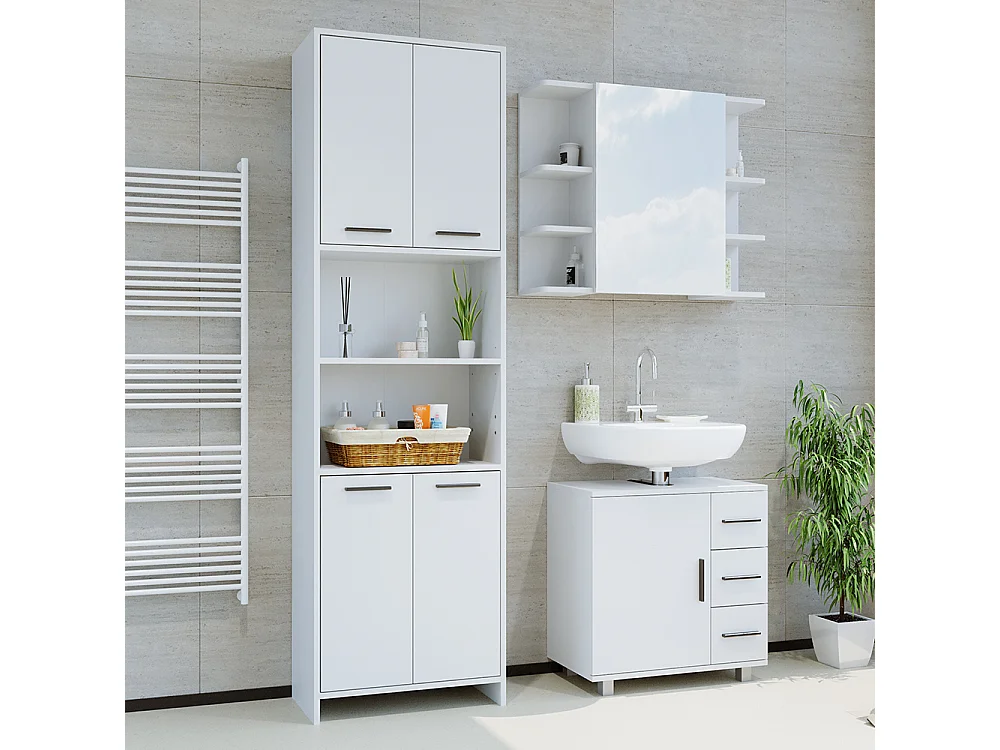 Set di mobili da bagno bianco 60x33x60 maris