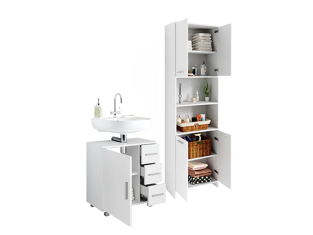 Set di mobili da bagno bianco 60x33x60 maris