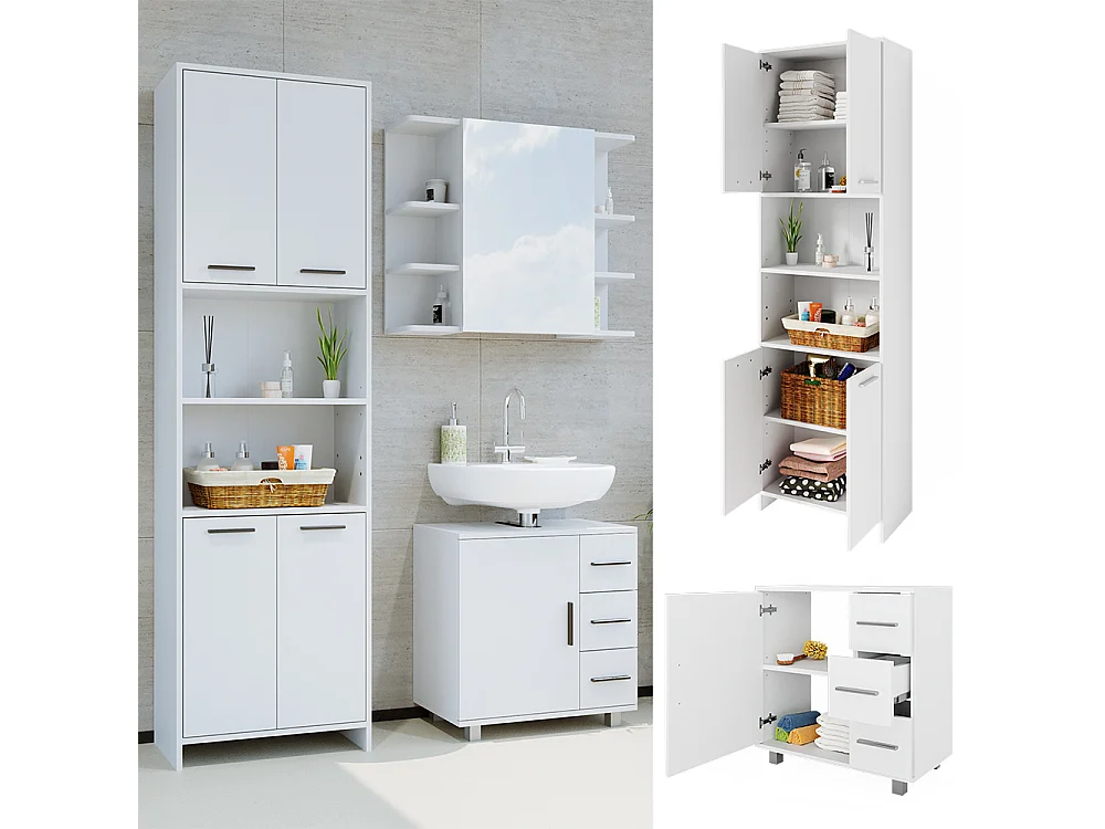 Set di mobili da bagno bianco 60x33x60 maris