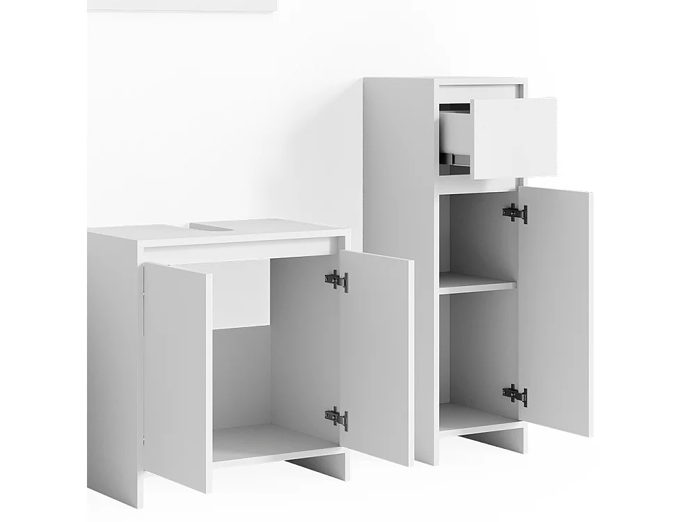 Meubles bain blanc 58x33x60 emma