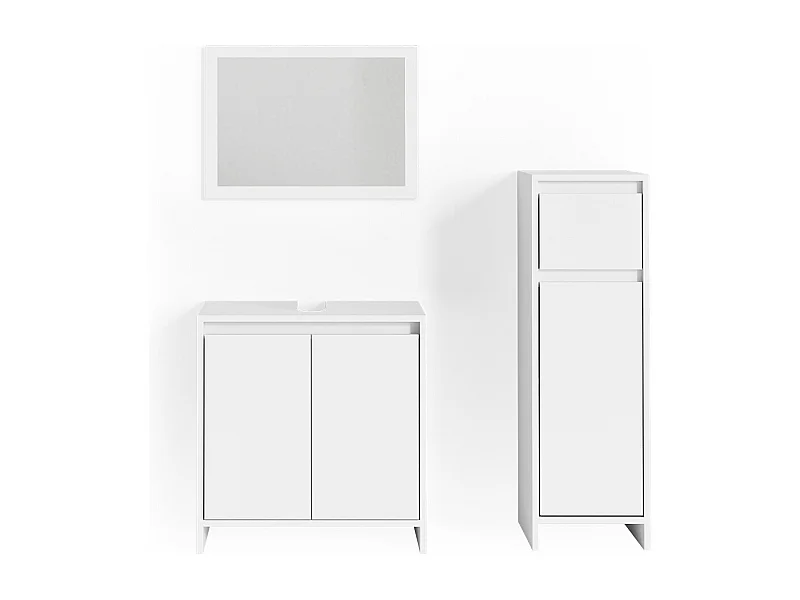 Set mobili bagno bianco 58x33x60 emma