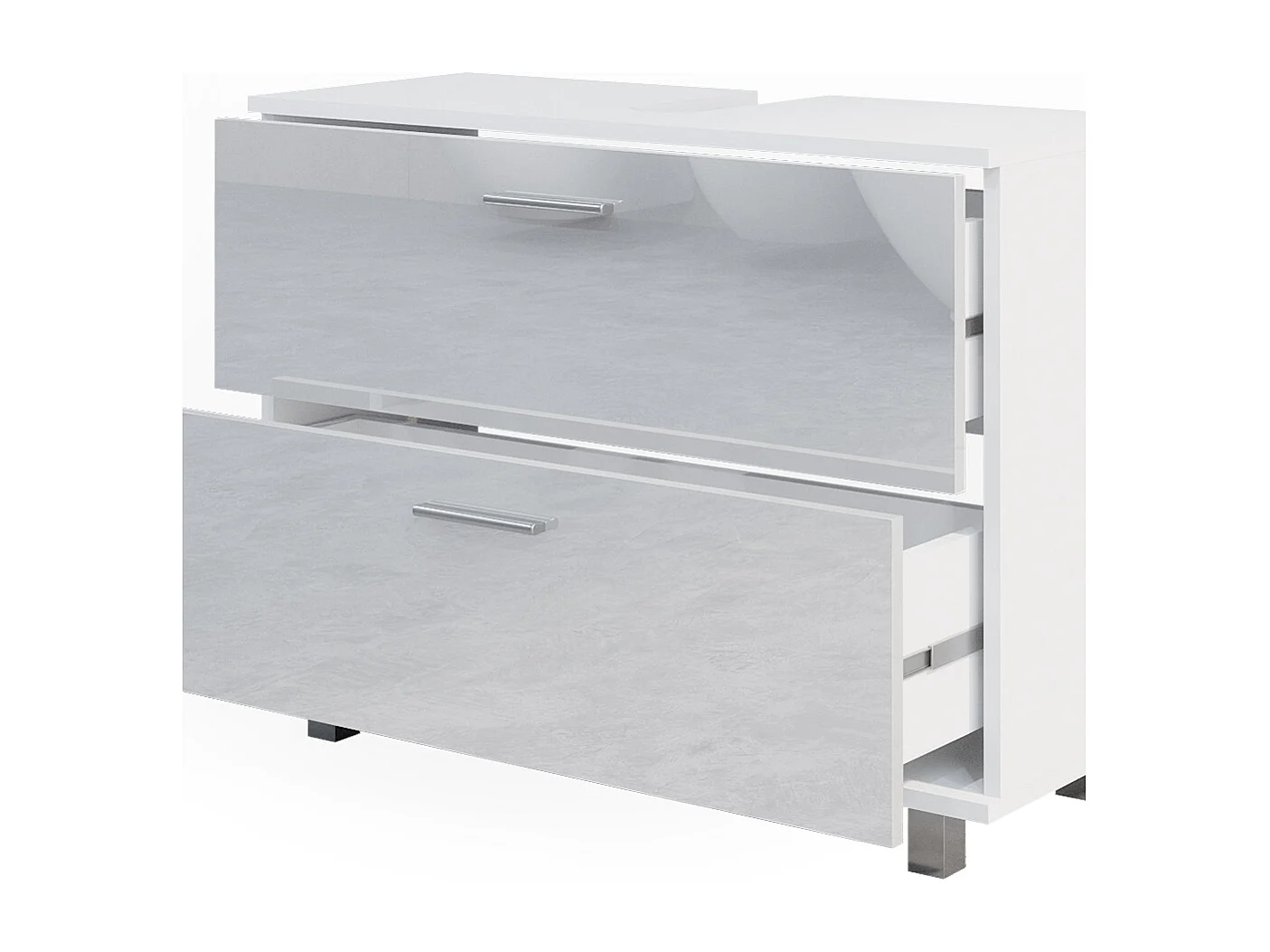 Meubles bain blanc haute brillance 80.2x33x60.8 ilias