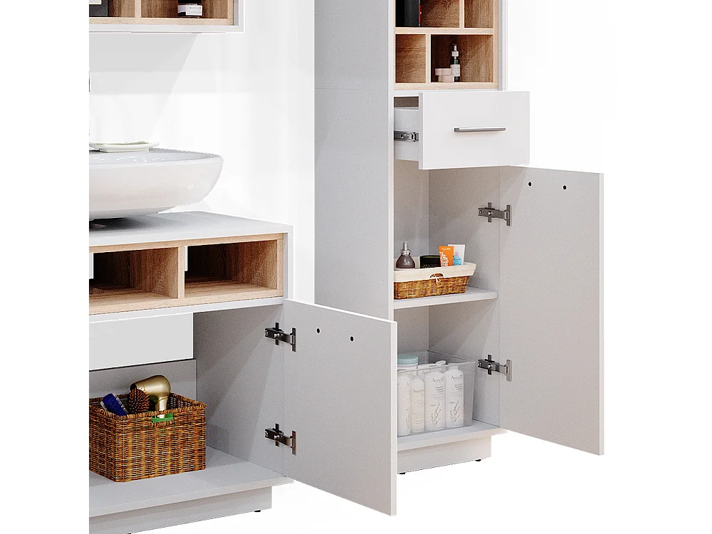 Meubles bain blanc 80x40x64 beatrice