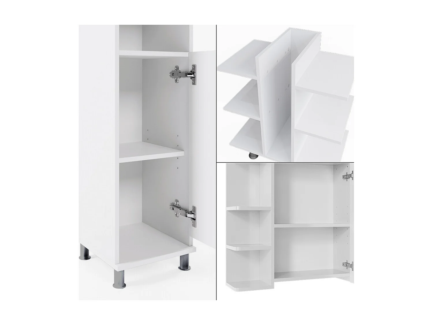 Set mobili bagno bianco 79.6x36.6x95 fynn