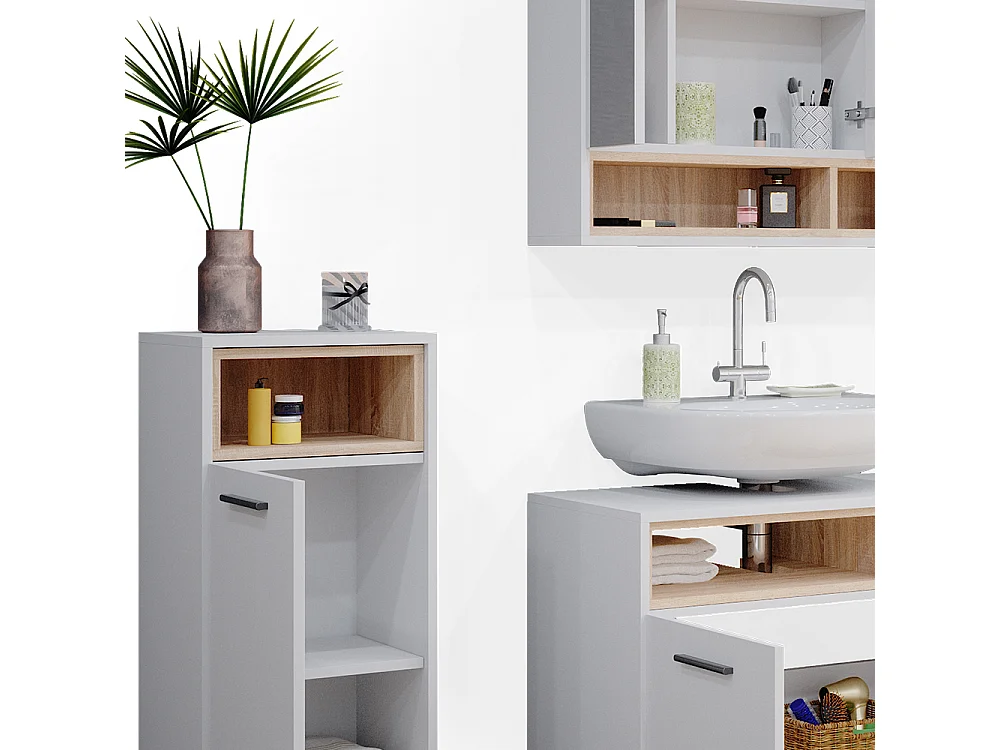 Badmöbel-Set weiß 80x40x64 beatrice