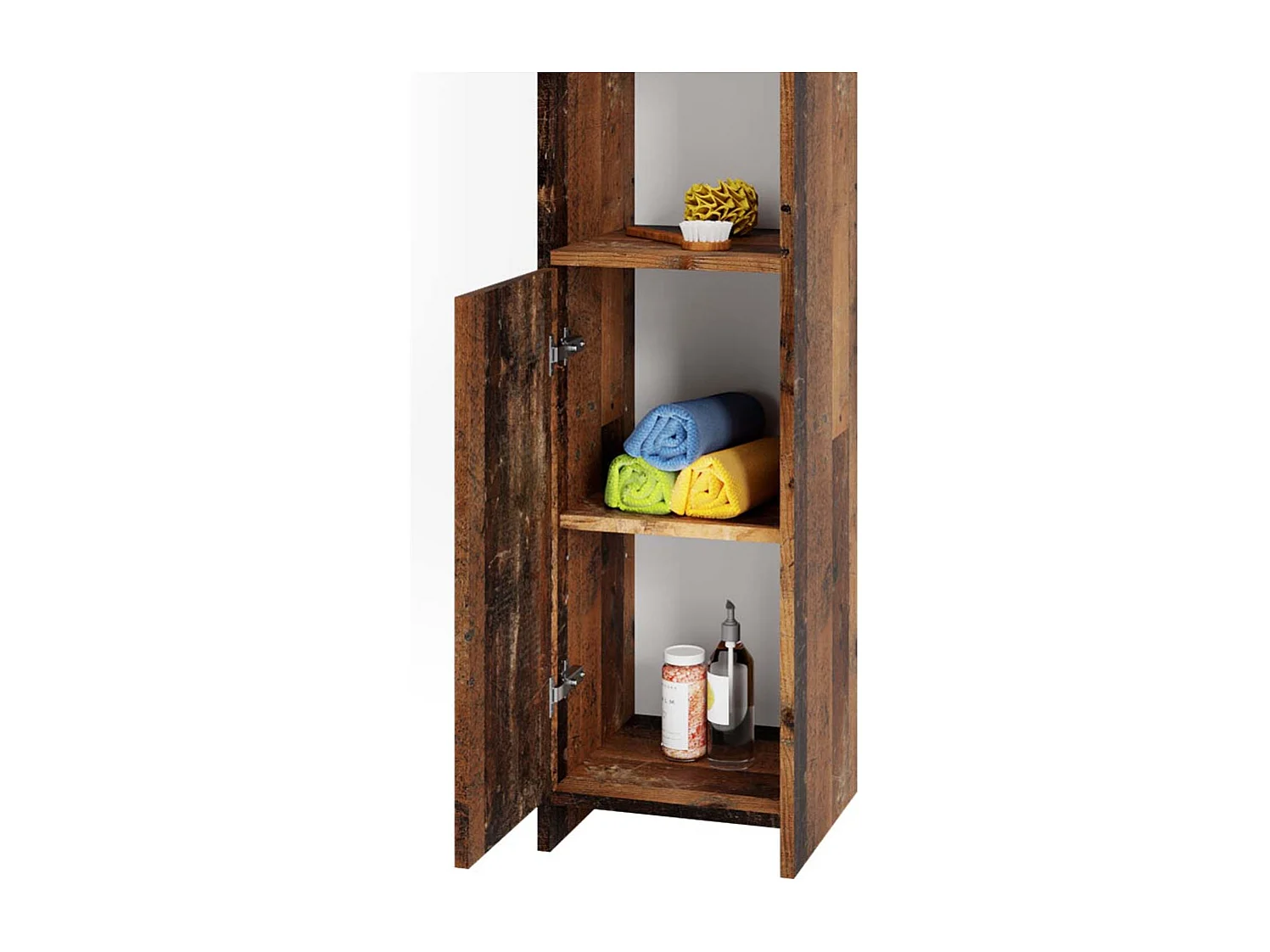 Conjunto de muebles de baño roble rústico 58x33x60 kiko