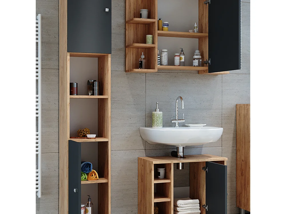Set mobili bagno rovere 60x32x54 fynn