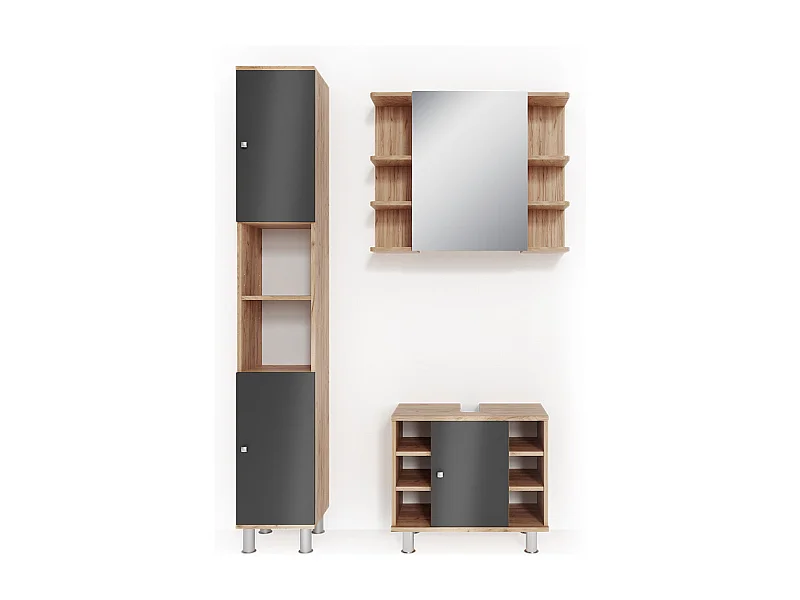 Set mobili bagno rovere 60x32x54 fynn
