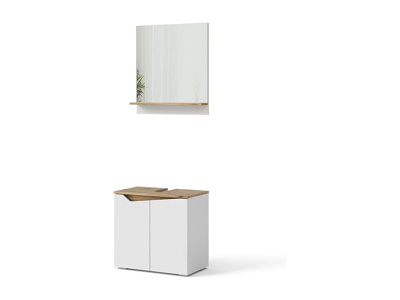 Meubles bain blanc 60x35x57 marelle