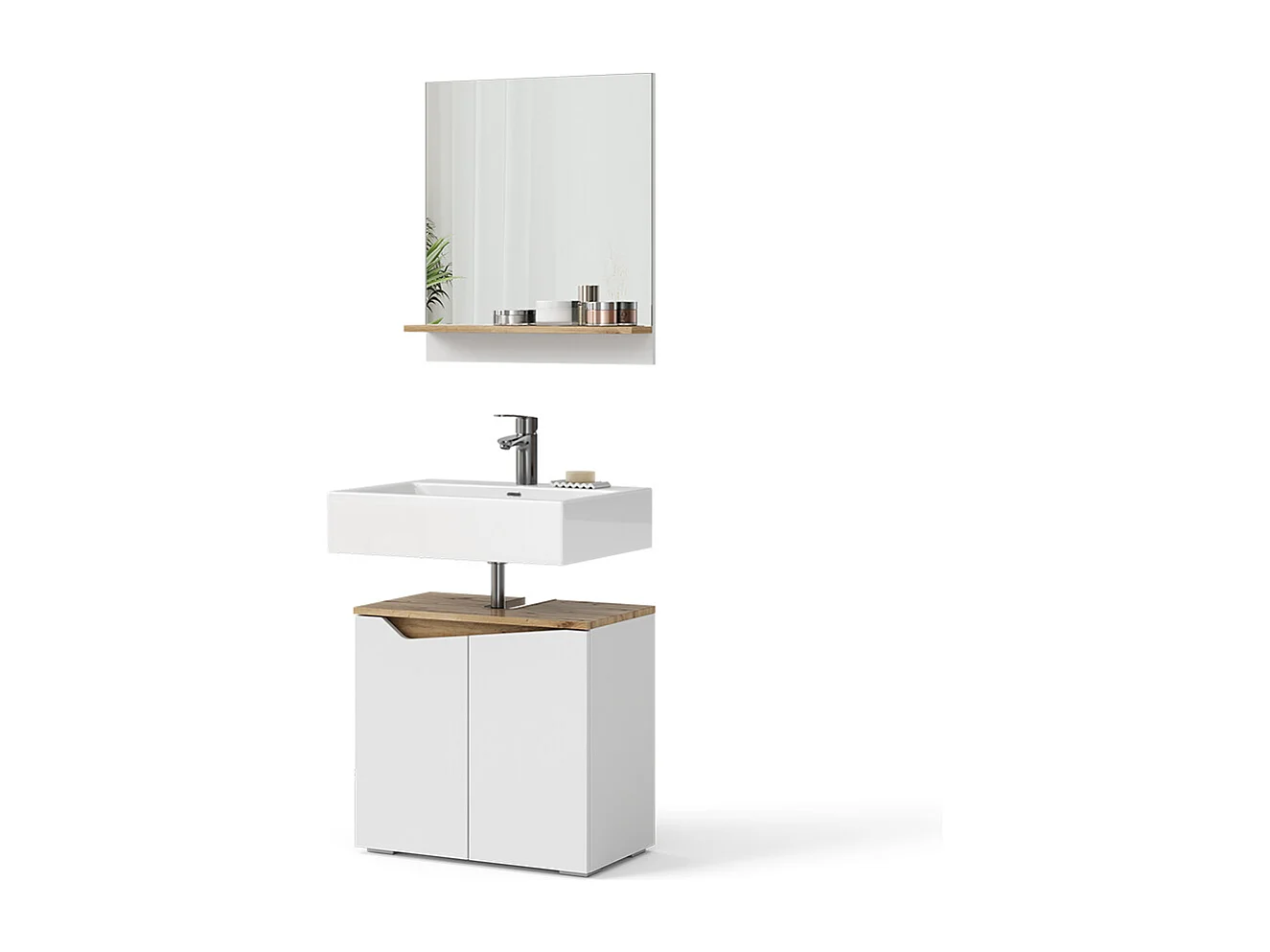 Meubles bain blanc 60x35x57 marelle