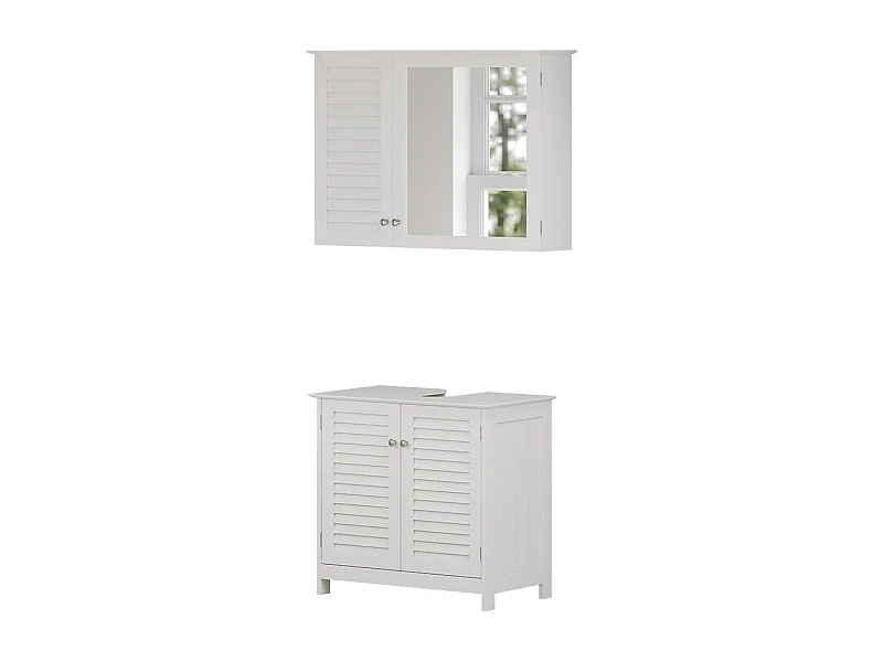 Badmöbel-Set weiß 60x35x58 riad