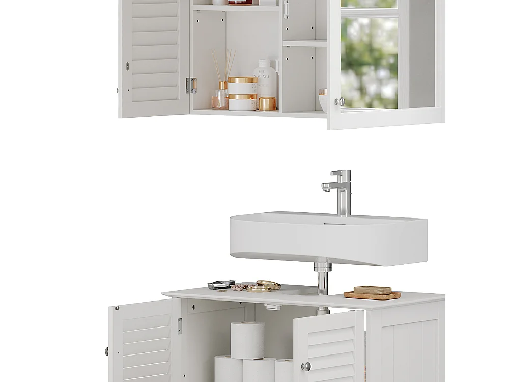 Badkamermeubelset wit 60x35x58 riad