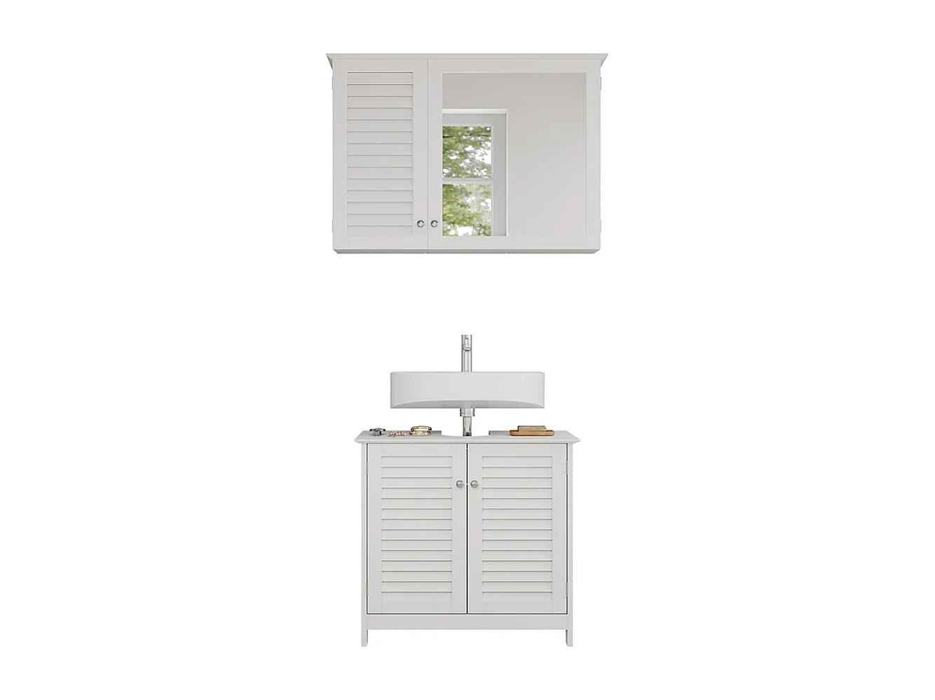 Badkamermeubelset wit 60x35x58 riad