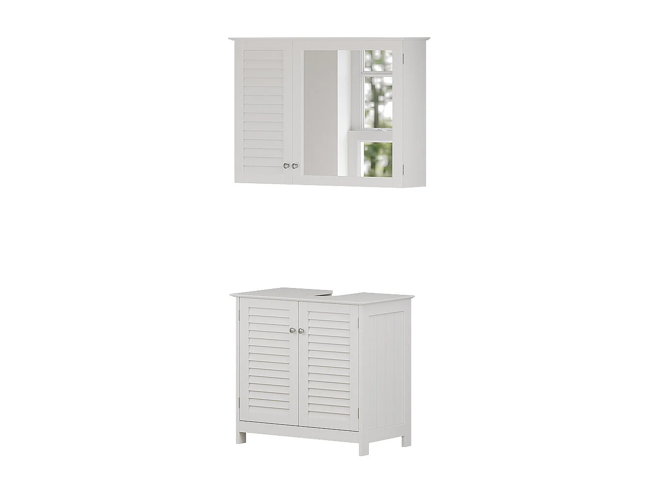 Meubles bain blanc 60x35x58 riad